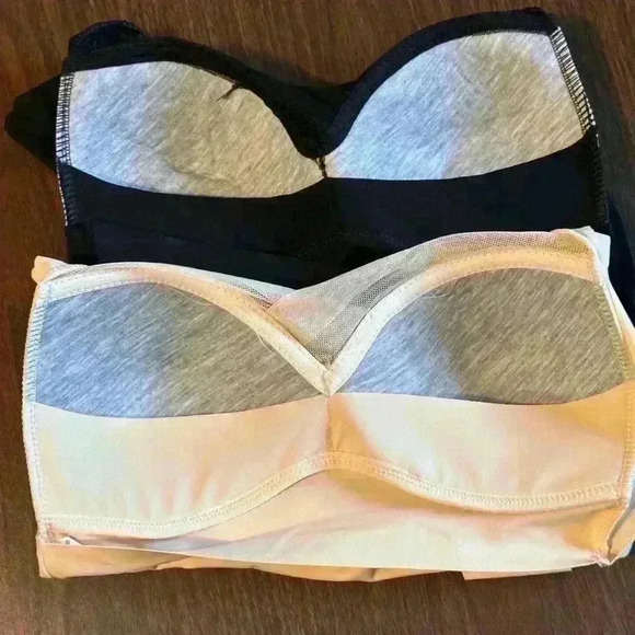 New. 3-pack Pull On Bras. Size Large. Stretch. Pink, Black, Grey. Lace Detail. - Picture 7 of 11